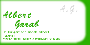 albert garab business card